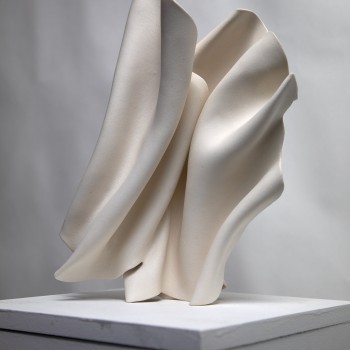 Helen Michie wave form II porcelain ceramic sculpture 575 25x34cm view1