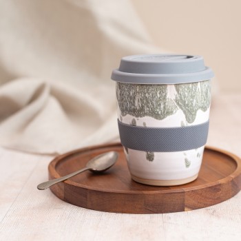 Rosie Hay Ceramics Sea Foam Design Takeaway Cup 2