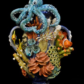 coral vase